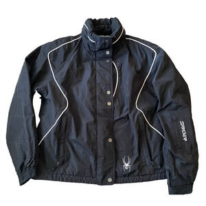 Spyder XTL Womens Thinsulate Ski Snowboarding Jacket Siz 10 Black Softshell Coat